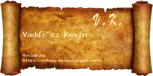 Vadász Kevin névjegykártya