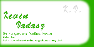 kevin vadasz business card